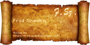 Frid Szandra névjegykártya